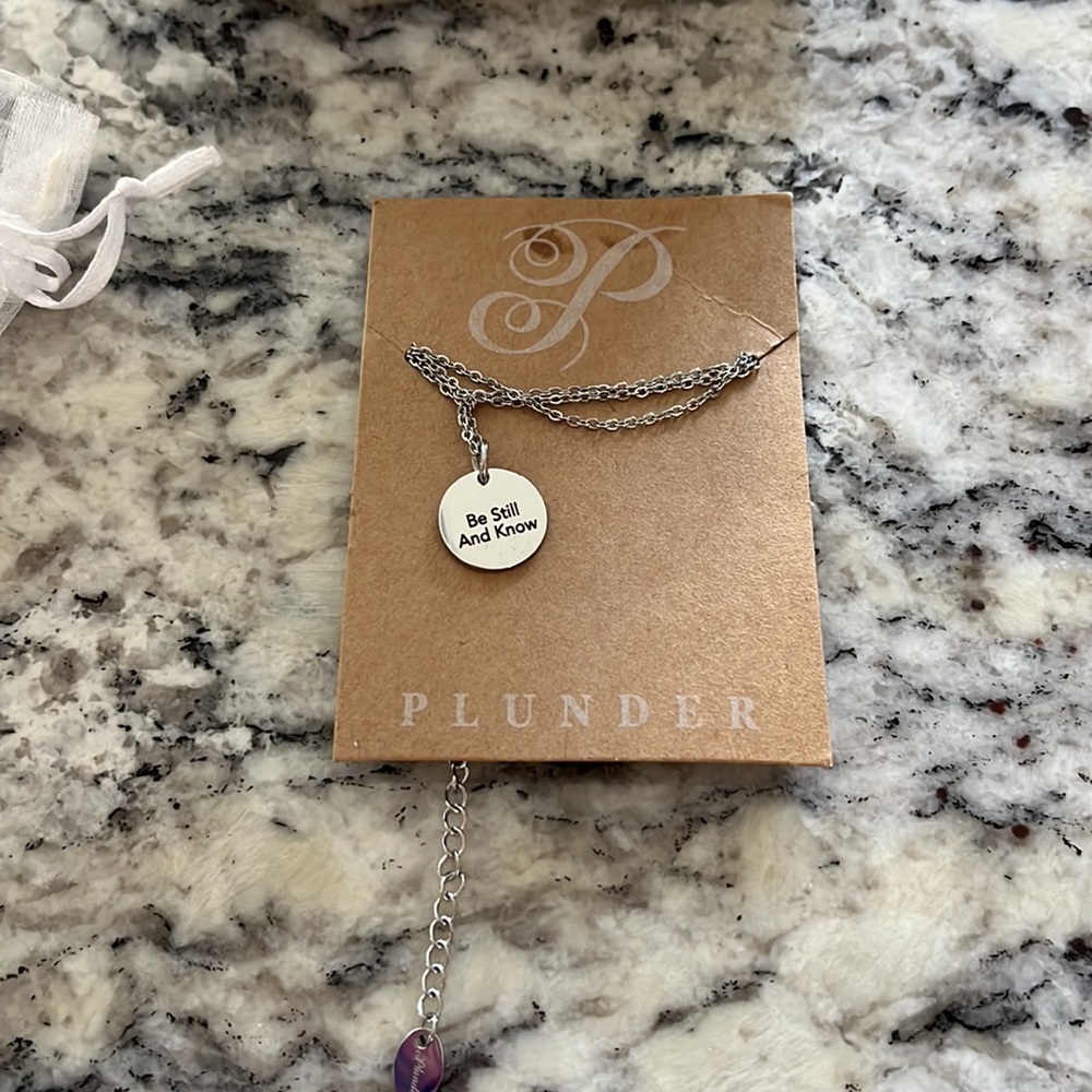 Plunder Be Still and Know necklace